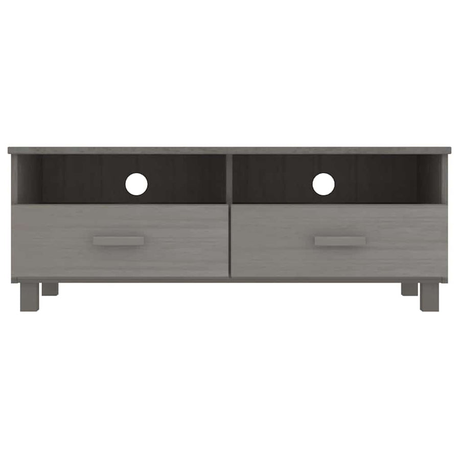 TV Cabinet "HAMAR" Light Grey 106x40x40 cm Solid Wood Pine