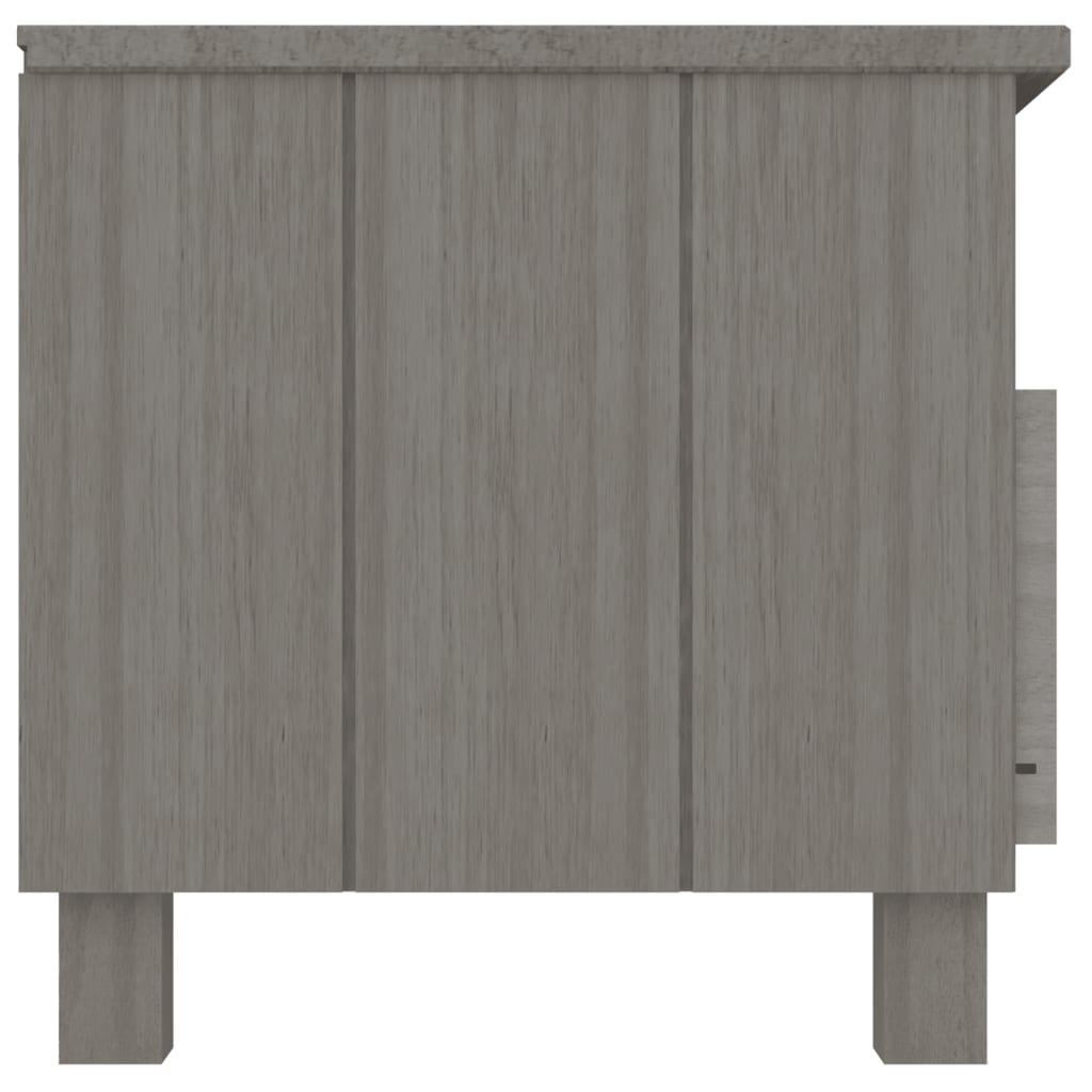 TV Cabinet "HAMAR" Light Grey 106x40x40 cm Solid Wood Pine