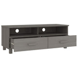 TV Cabinet "HAMAR" Light Grey 106x40x40 cm Solid Wood Pine