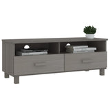 TV Cabinet "HAMAR" Light Grey 106x40x40 cm Solid Wood Pine