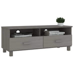 TV Cabinet "HAMAR" Light Grey 106x40x40 cm Solid Wood Pine