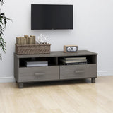 TV Cabinet "HAMAR" Light Grey 106x40x40 cm Solid Wood Pine