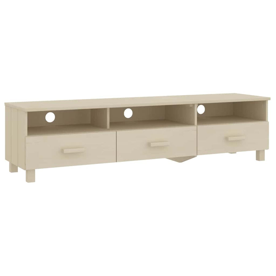 TV Cabinet "HAMAR" Honey Brown 158x40x40 cm Solid Wood Pine