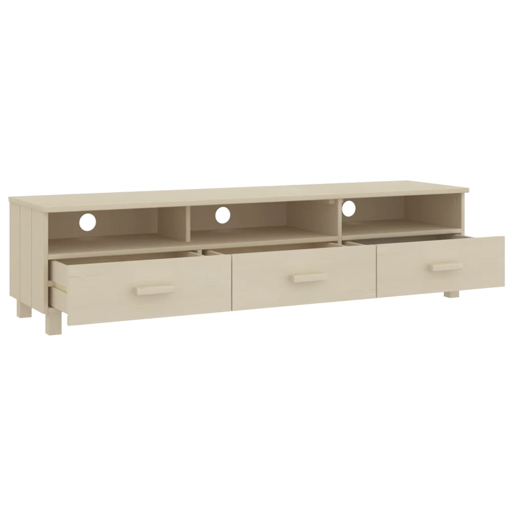 TV Cabinet "HAMAR" Honey Brown 158x40x40 cm Solid Wood Pine