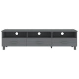 TV Cabinet "HAMAR" Dark Grey 158x40x40 cm Solid Wood Pine