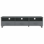 TV Cabinet "HAMAR" Dark Grey 158x40x40 cm Solid Wood Pine