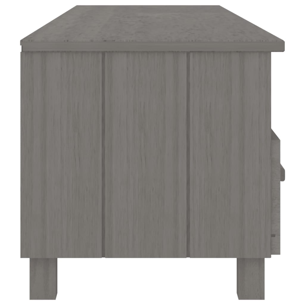 TV Cabinet "HAMAR" Light Grey 158x40x40 cm Solid Wood Pine