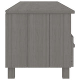 TV Cabinet "HAMAR" Light Grey 158x40x40 cm Solid Wood Pine
