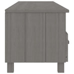 TV Cabinet "HAMAR" Light Grey 158x40x40 cm Solid Wood Pine