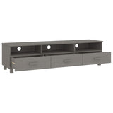 TV Cabinet "HAMAR" Light Grey 158x40x40 cm Solid Wood Pine