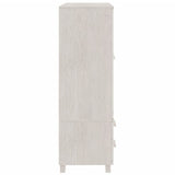 Wardrobe "HAMAR" White 99x45x137 cm Solid Wood Pine