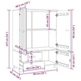 Wardrobe "HAMAR" White 99x45x137 cm Solid Wood Pine