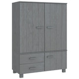 Wardrobe "HAMAR" Dark Grey 99x45x137 cm Solid Wood Pine