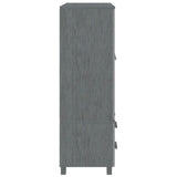 Wardrobe "HAMAR" Dark Grey 99x45x137 cm Solid Wood Pine