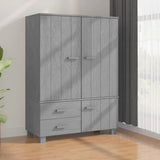 Wardrobe "HAMAR" Dark Grey 99x45x137 cm Solid Wood Pine