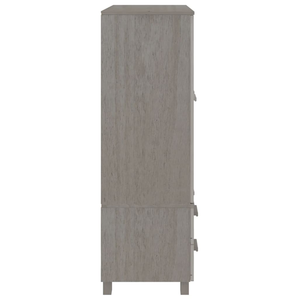 Wardrobe "HAMAR" Light Grey 99x45x137 cm Solid Wood Pine