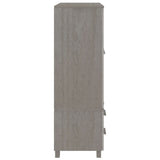 Wardrobe "HAMAR" Light Grey 99x45x137 cm Solid Wood Pine