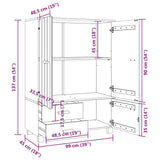 Wardrobe "HAMAR" Light Grey 99x45x137 cm Solid Wood Pine
