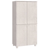 Wardrobe "HAMAR" White 89x50x180 cm Solid Wood Pine
