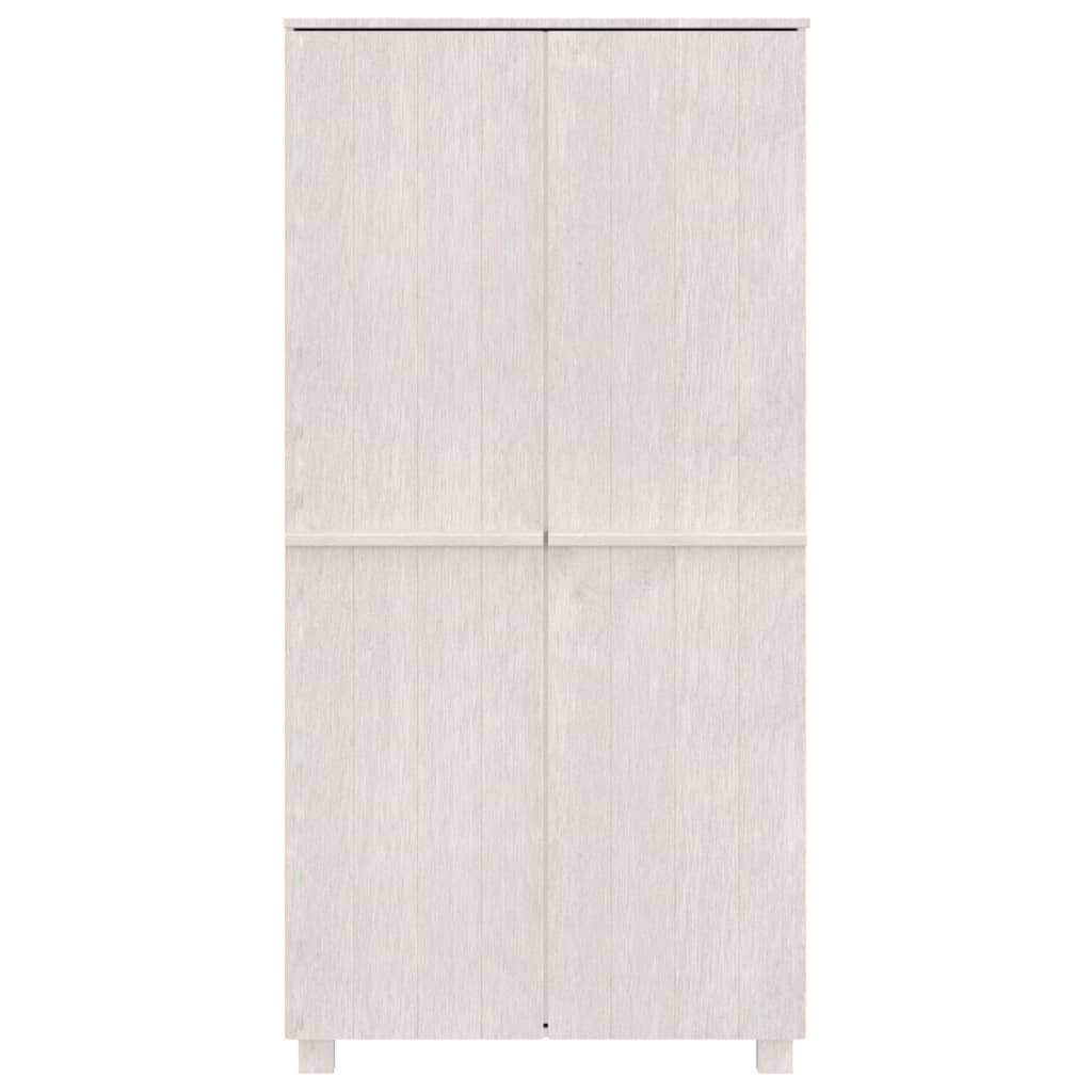 Wardrobe "HAMAR" White 89x50x180 cm Solid Wood Pine