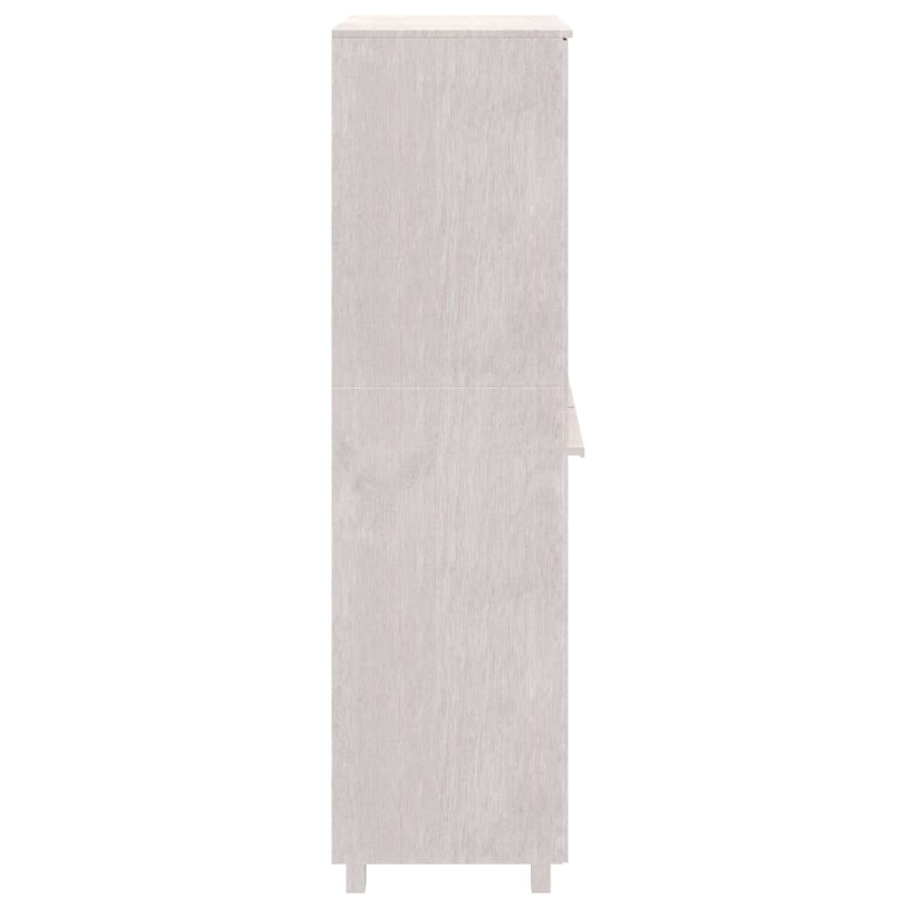 Wardrobe "HAMAR" White 89x50x180 cm Solid Wood Pine
