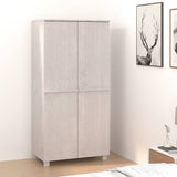 Wardrobe "HAMAR" White 89x50x180 cm Solid Wood Pine