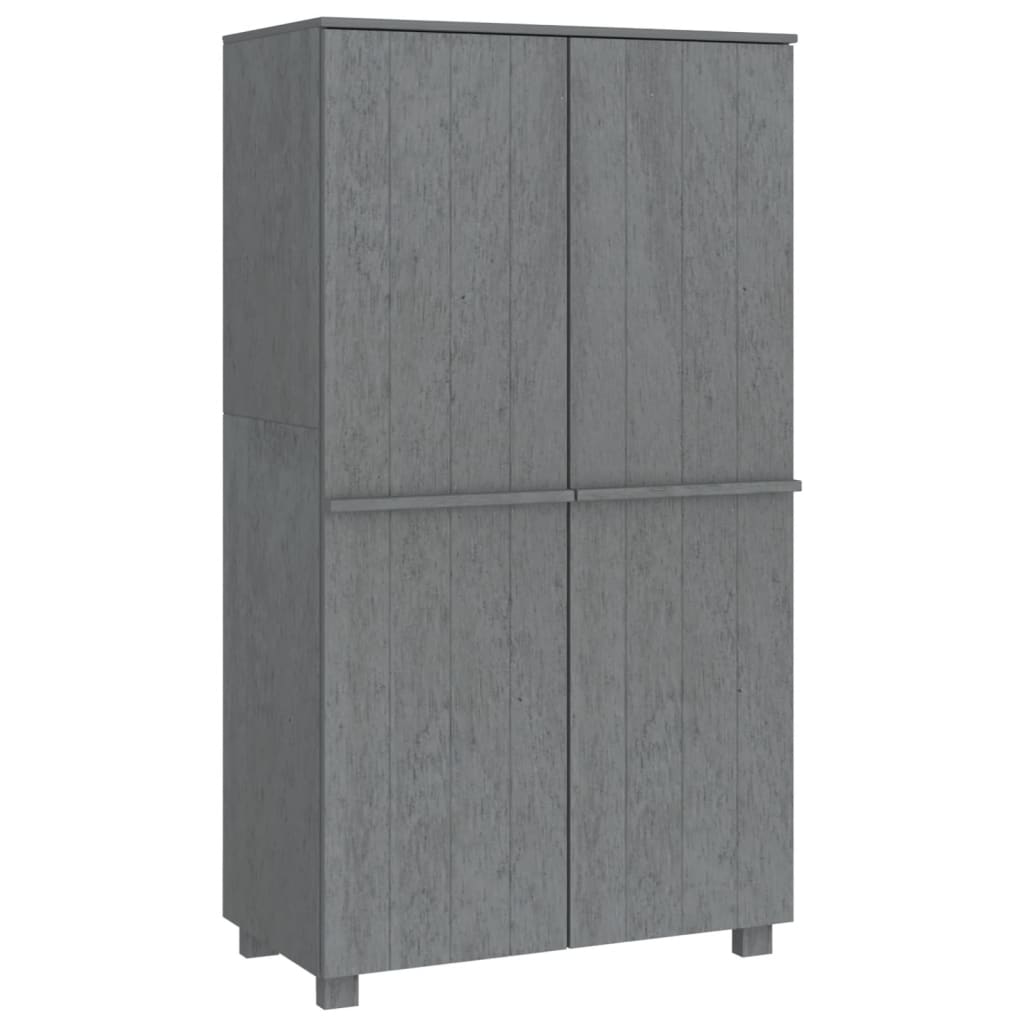 Wardrobe "HAMAR" Dark Grey 89x50x180 cm Solid Wood Pine