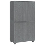 Wardrobe "HAMAR" Dark Grey 89x50x180 cm Solid Wood Pine