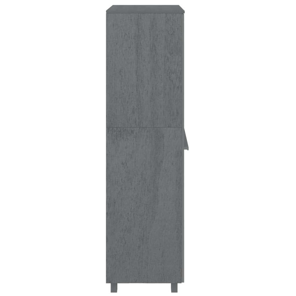 Wardrobe "HAMAR" Dark Grey 89x50x180 cm Solid Wood Pine