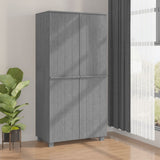 Wardrobe "HAMAR" Dark Grey 89x50x180 cm Solid Wood Pine