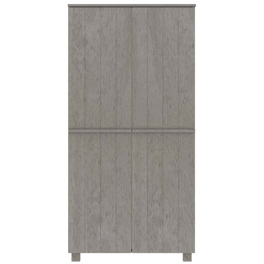Wardrobe "HAMAR" Light Grey 89x50x180 cm Solid Wood Pine