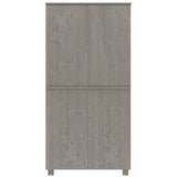 Wardrobe "HAMAR" Light Grey 89x50x180 cm Solid Wood Pine