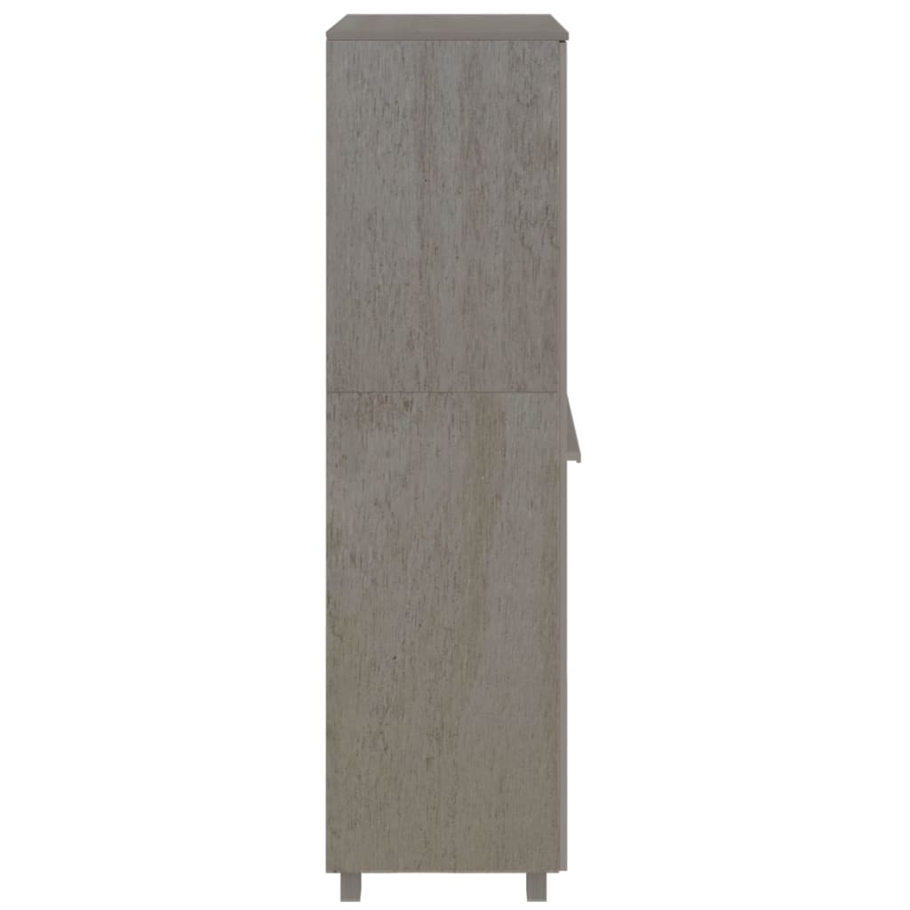 Wardrobe "HAMAR" Light Grey 89x50x180 cm Solid Wood Pine