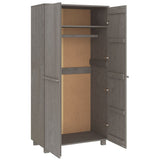 Wardrobe "HAMAR" Light Grey 89x50x180 cm Solid Wood Pine