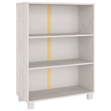 Book Cabinet "HAMAR" White 85x35x112 cm Solid Wood Pine