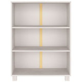 Book Cabinet "HAMAR" White 85x35x112 cm Solid Wood Pine