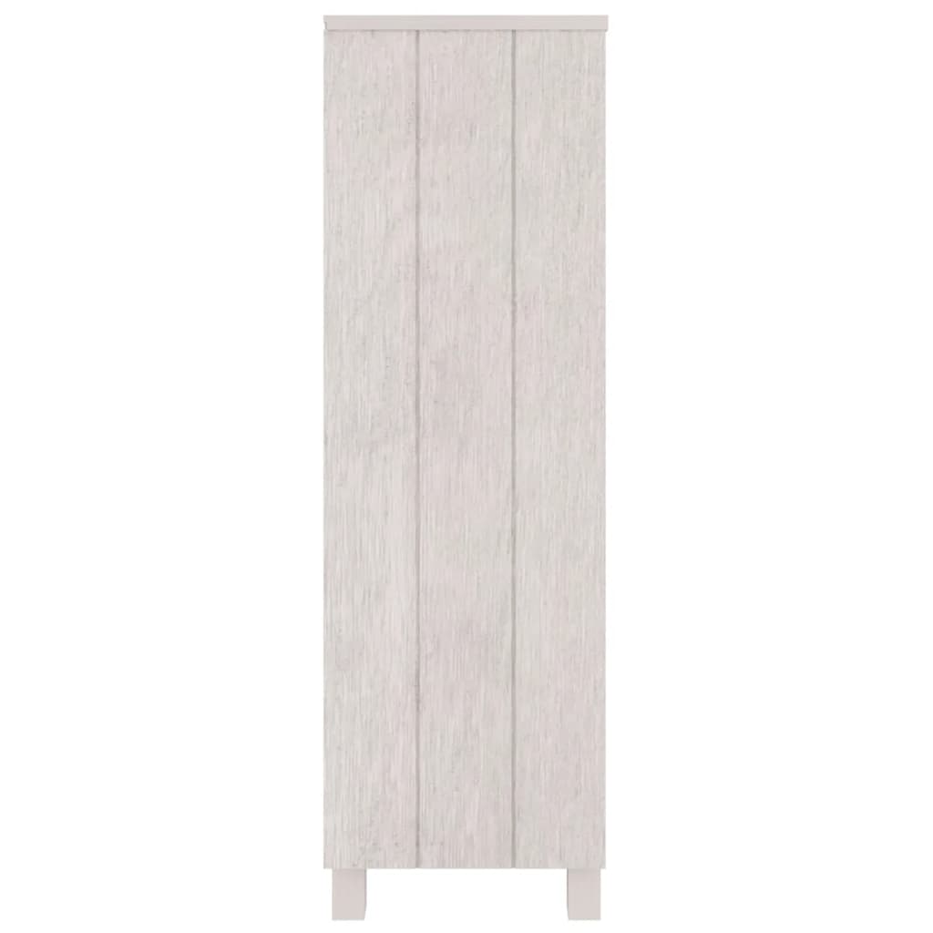 Book Cabinet "HAMAR" White 85x35x112 cm Solid Wood Pine