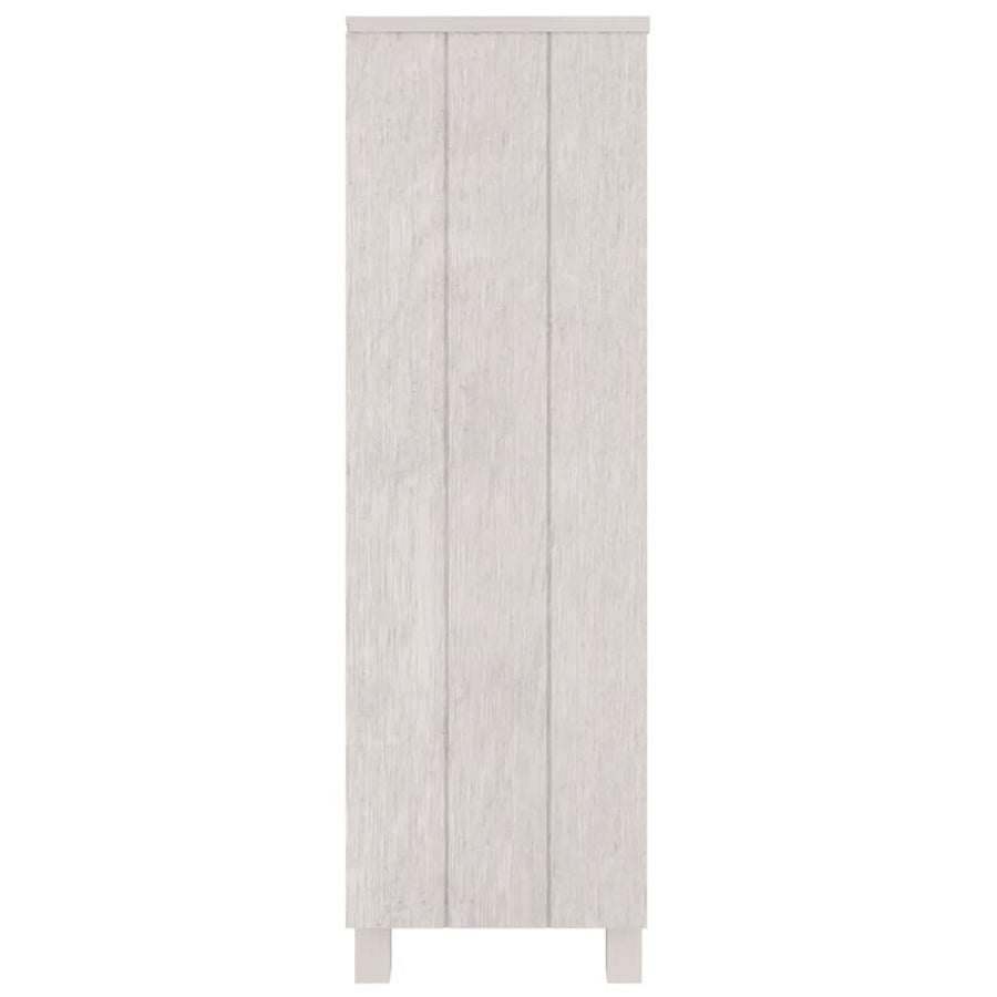 Book Cabinet "HAMAR" White 85x35x112 cm Solid Wood Pine