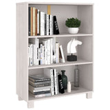 Book Cabinet "HAMAR" White 85x35x112 cm Solid Wood Pine