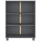 Book Cabinet "HAMAR" Dark Grey 85x35x112 cm Solid Wood Pine