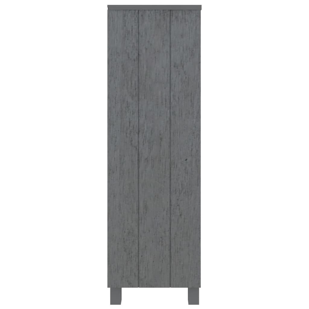 Book Cabinet "HAMAR" Dark Grey 85x35x112 cm Solid Wood Pine