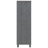 Book Cabinet "HAMAR" Dark Grey 85x35x112 cm Solid Wood Pine