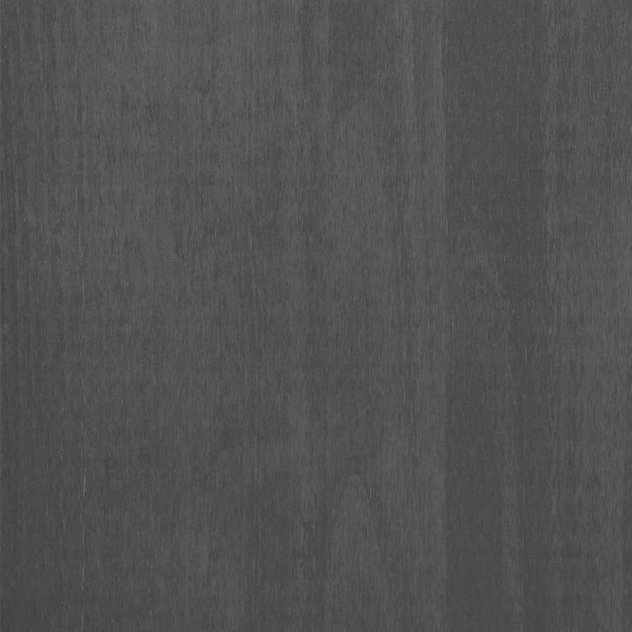 Book Cabinet "HAMAR" Dark Grey 85x35x112 cm Solid Wood Pine