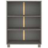 Book Cabinet "HAMAR" Light Grey 85x35x112 cm Solid Wood Pine