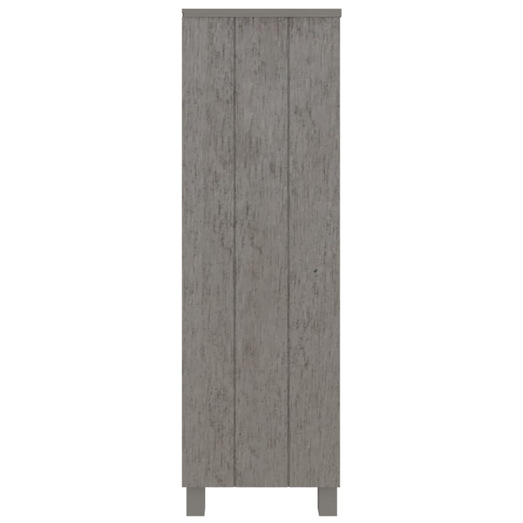 Book Cabinet "HAMAR" Light Grey 85x35x112 cm Solid Wood Pine
