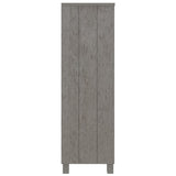 Book Cabinet "HAMAR" Light Grey 85x35x112 cm Solid Wood Pine