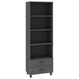 Highboard "HAMAR" Dark Grey 60x35x180 cm Solid Wood Pine