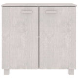 Sideboard "HAMAR" White 85x35x80 cm Solid Wood Pine