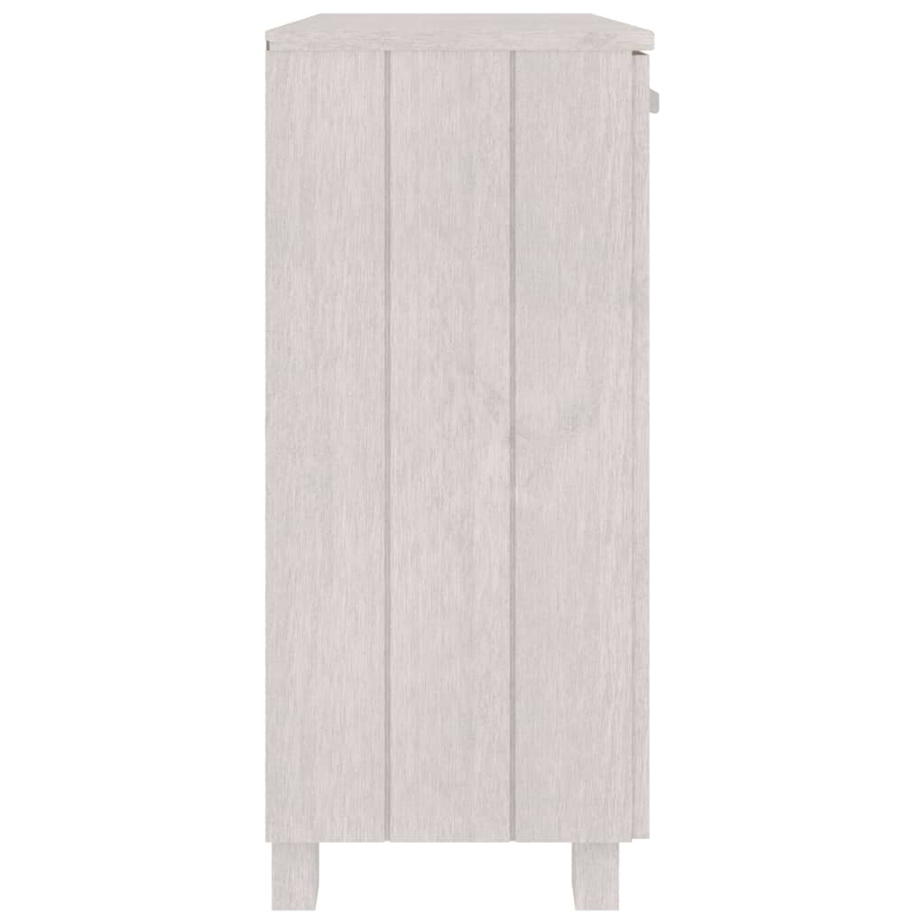 Sideboard "HAMAR" White 85x35x80 cm Solid Wood Pine