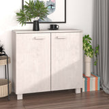 Sideboard "HAMAR" White 85x35x80 cm Solid Wood Pine